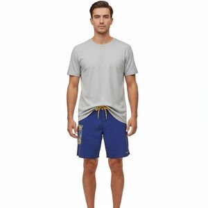 Patagonia Men's Stretch Wavefarer Boardshorts Blue/Yellow Size 34 Surfing